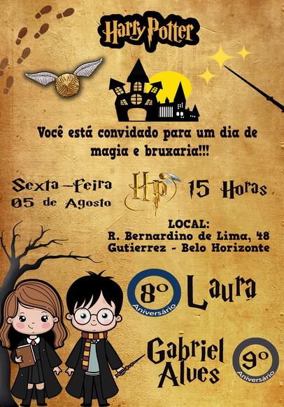 Convite Virtual - Harry Potter 03