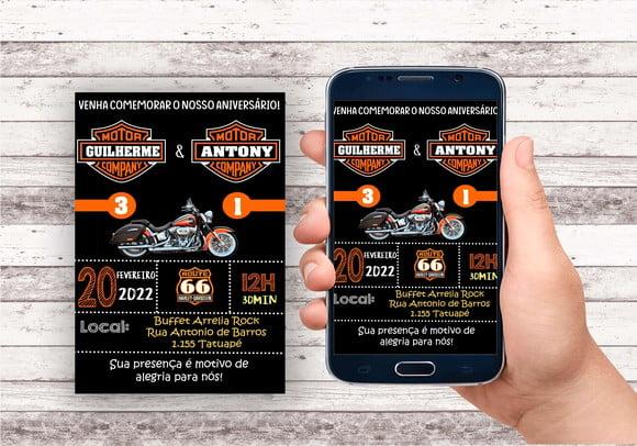 Convite Virtual - Harlley Davidson