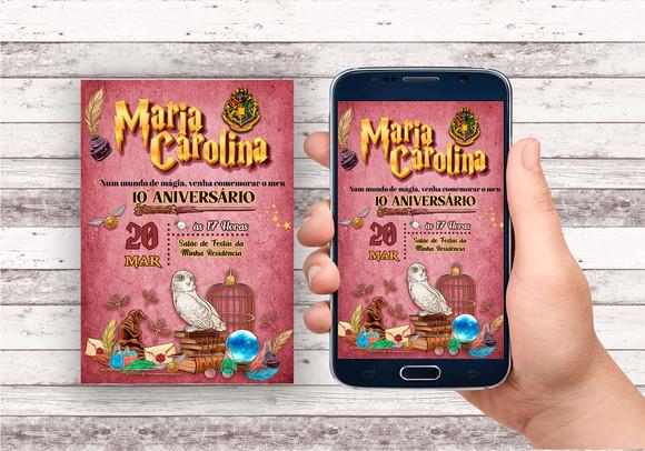 Convite Virtual - Harry Potter Marsalla