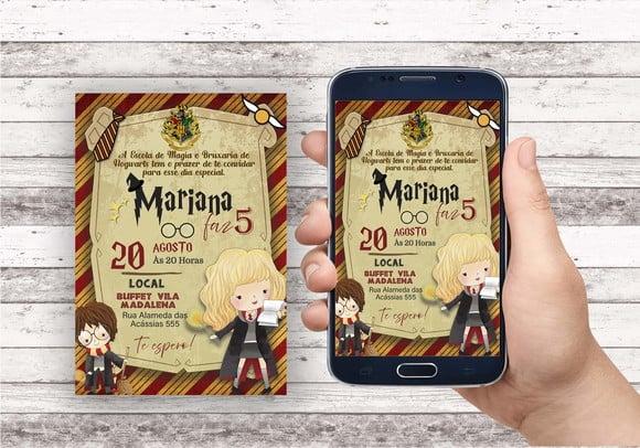 Convite Virtual - Harry Potter Vii