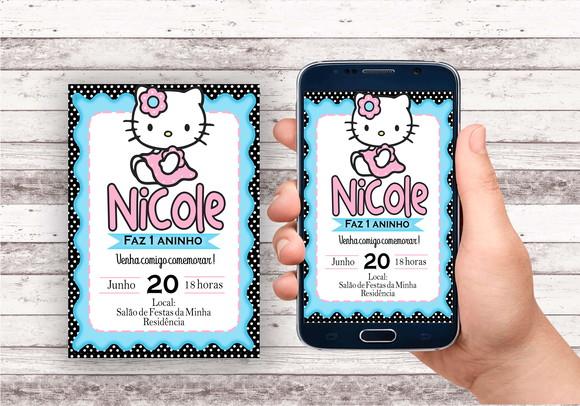 Convite Virtual - Hello Kitty