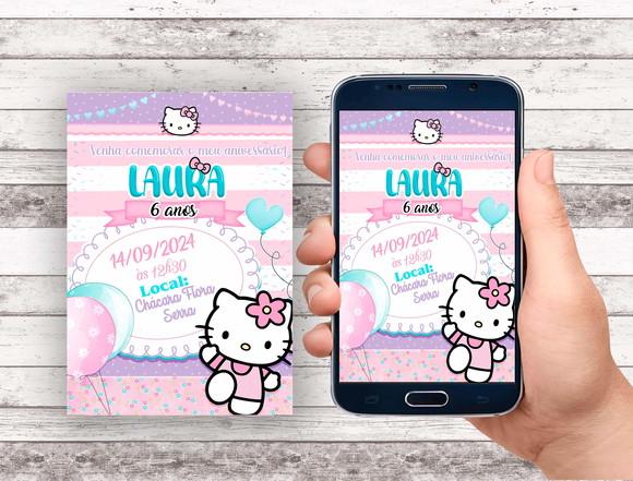 Convite Virtual - Hello Kitty Candy