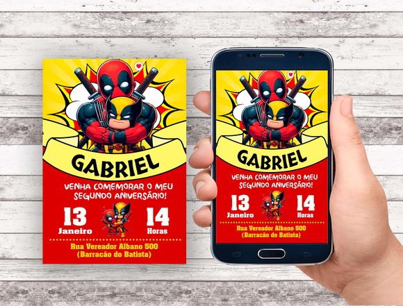 Convite Virtual - Homem Aranha Deadpool