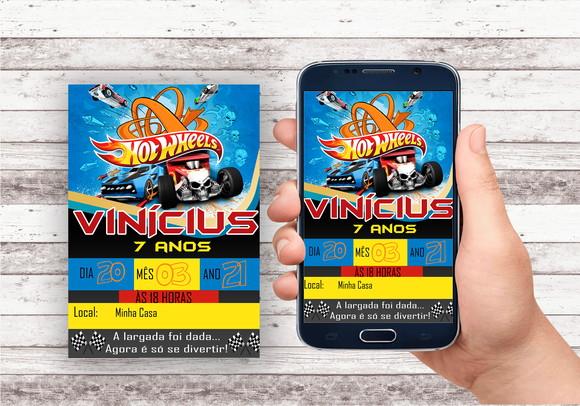 Convite Virtual - Hot Wheels