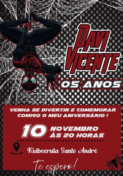 Convite Virtual - Homem Aranha Verso