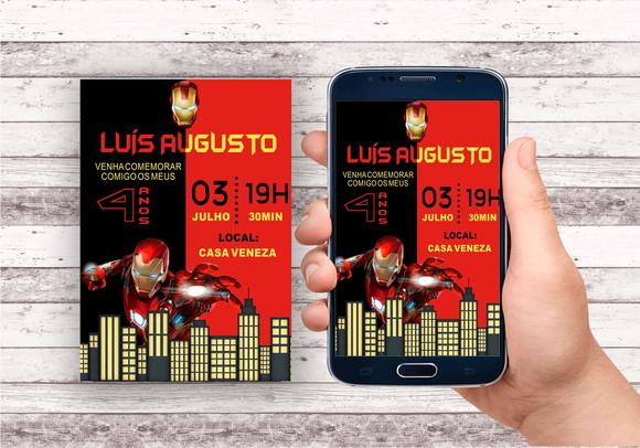 Convite Virtual - Homem de Ferro