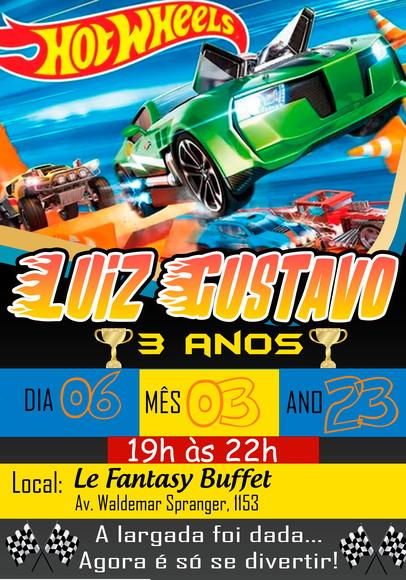Convite Virtual - Hot Wheels 03
