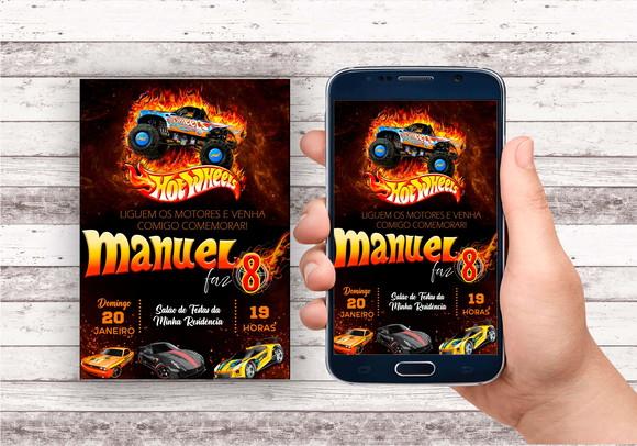 Convite Virtual - Hot Wheels 05