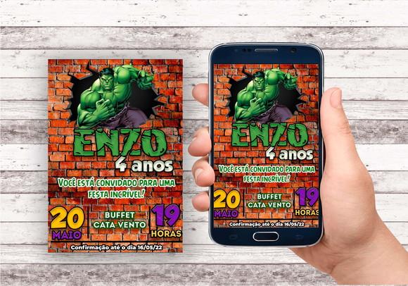 Convite Virtual - Hulk 02