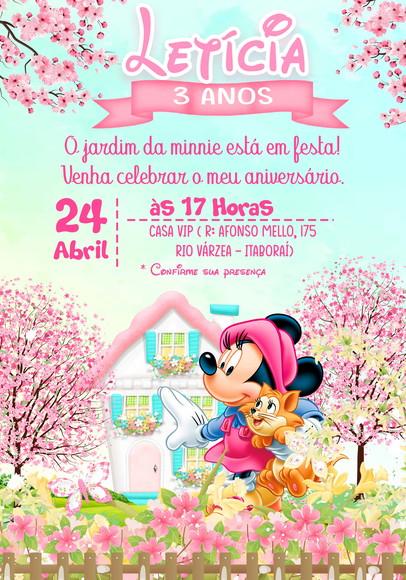 Convite Virtual - Jardim da Minnie