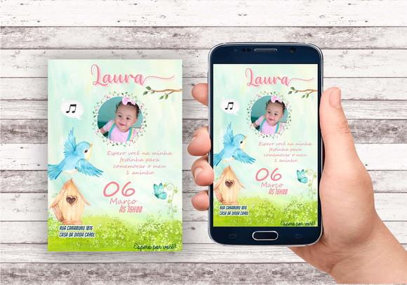 Convite Virtual - Jardim Encantado com Foto