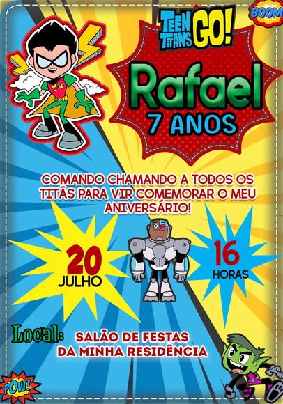 Convite Virtual - Jovens Titãns