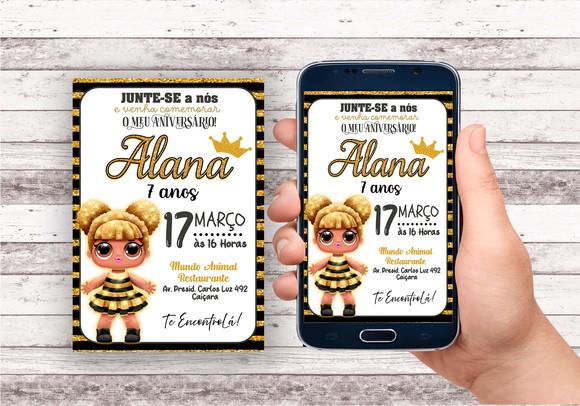 Convite Virtual - Lol Queen Bee