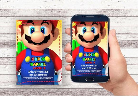 Convite Virtual - Mario Bross
