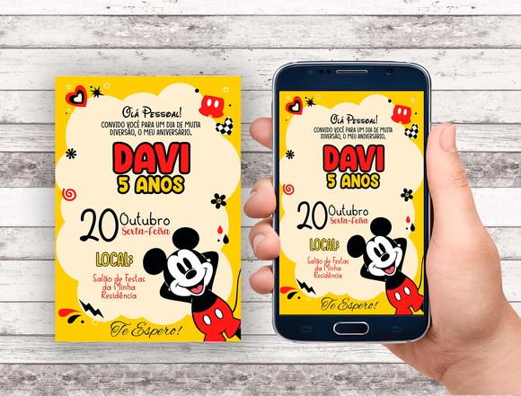 Convite Virtual - Mickey Mouse 03
