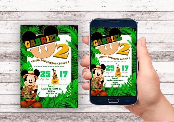 Convite Virtual - Mickey Safari 07