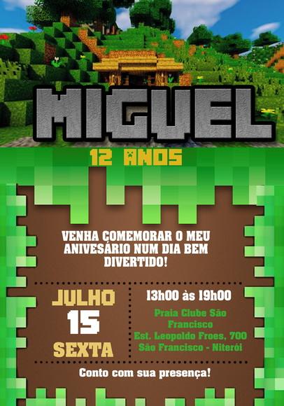 Convite Virtual - Minecraft 08