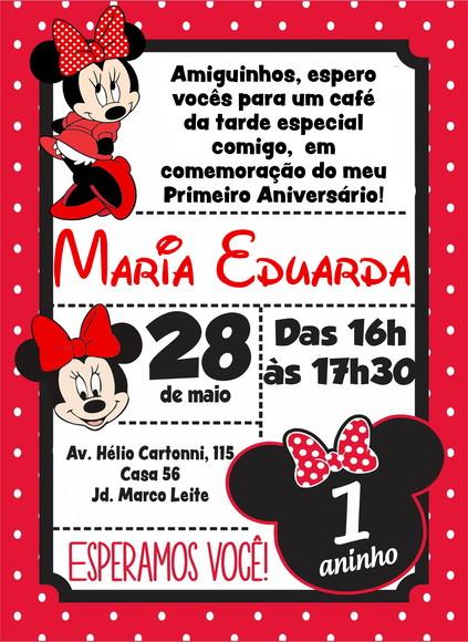 Convite Virtual - Minie Vermelha 02