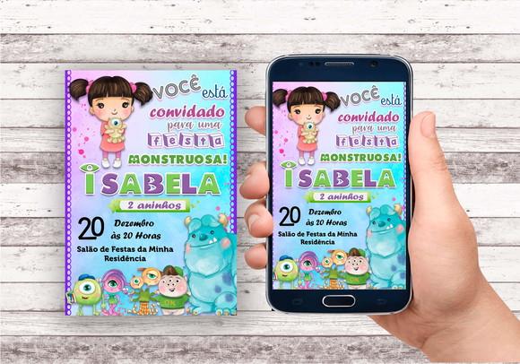 Convite Virtual - Monstros Sa Aquarela