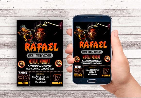 Convite Virtual - Mortal Kombat