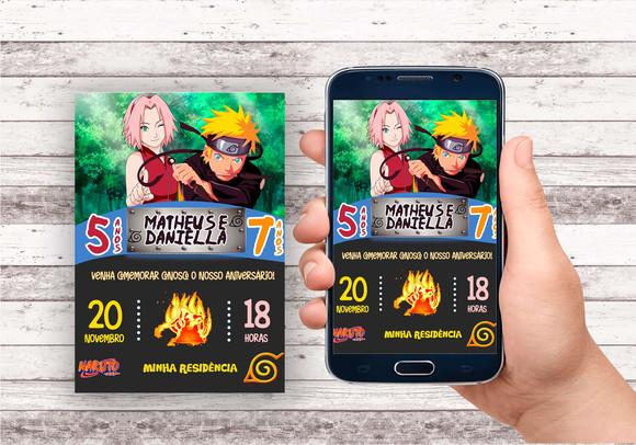 Convite Virtual - Naruto e Sakura