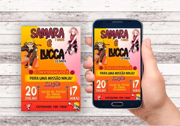 Convite Virtual - Naruto e Sakura