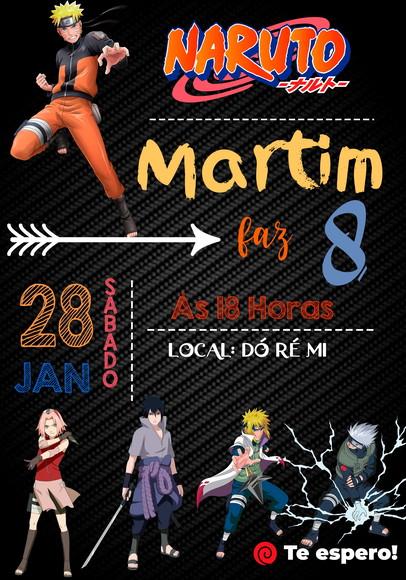 Convite Virtual - Naruto Shippuden