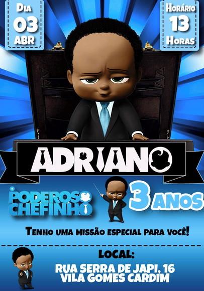 Convite Virtual - o Poderoso Chefinho Black