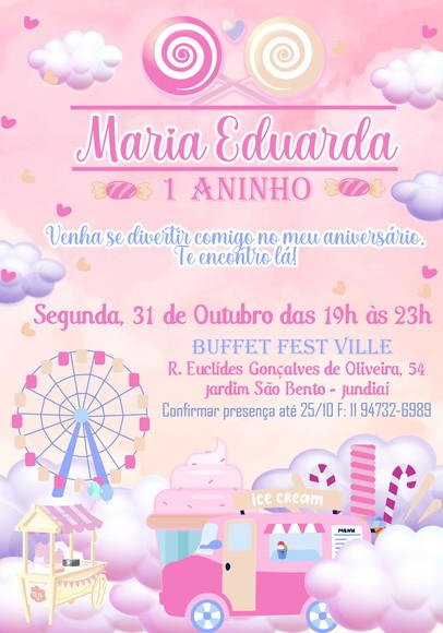 Convite Virtual - Parque Encantado Candy Color