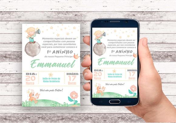 Convite Virtual - Pequeno Principe Clean