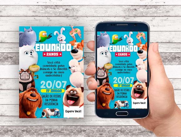 Convite Virtual - Pets Vida Secreta dos Bichos