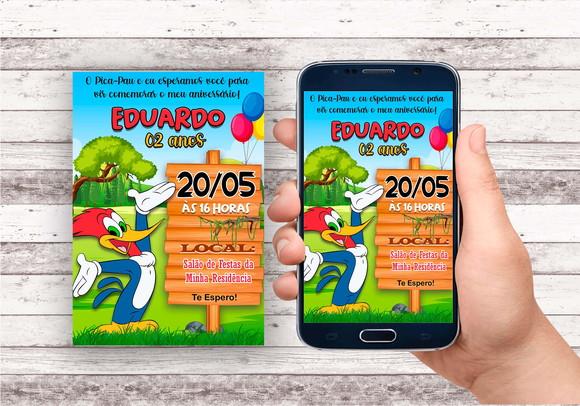 Convite Virtual - Pica Pau
