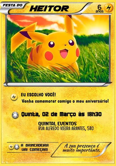 Convite Virtual - Pikachu 02