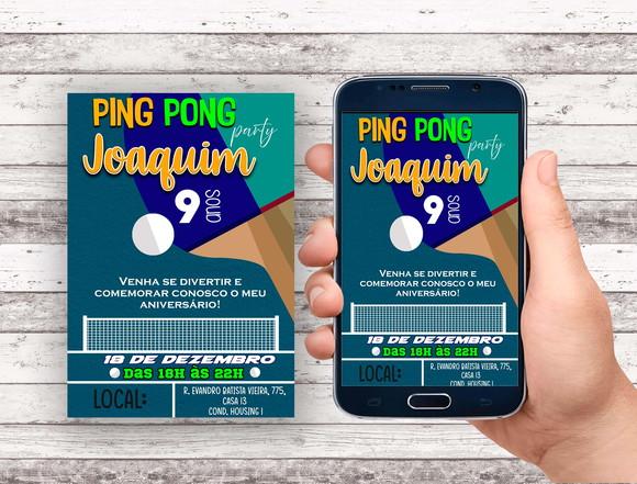 Convite Virtual - Ping Pong