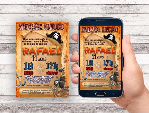 Convite Virtual - Pirata