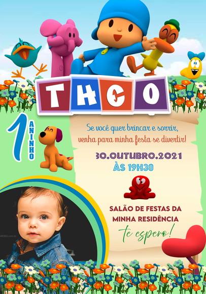 Convite Virtual - Pocoyo com Foto