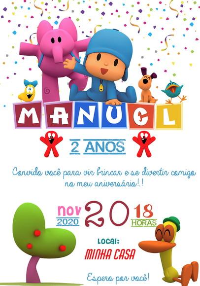 Convite Virtual - Pocoyo