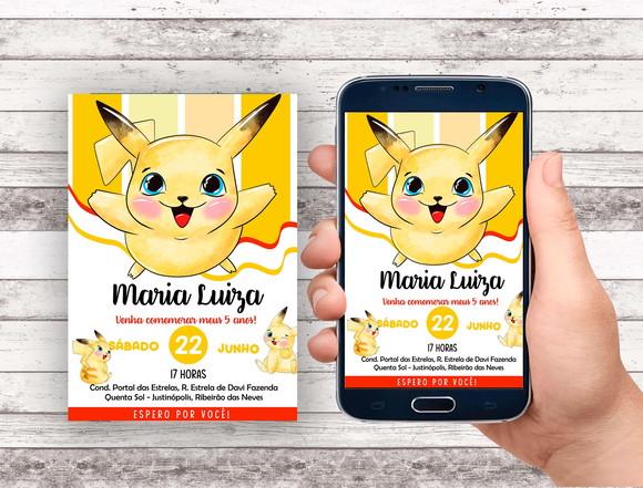 Convite Virtual - Pokemon Pikachu 03