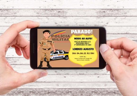 Convite Virtual - Policia Militar Mg com Foto