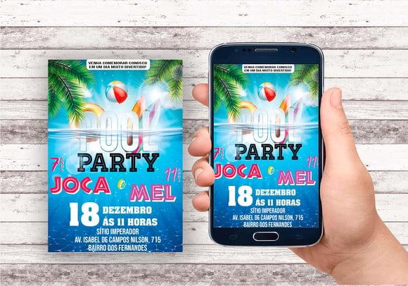 Convite virtual - Pool Party