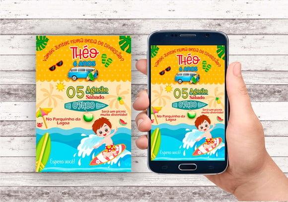Convite Virtual - Praia/ Surf