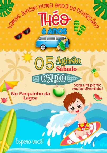 Convite Virtual - Praia/ Surf