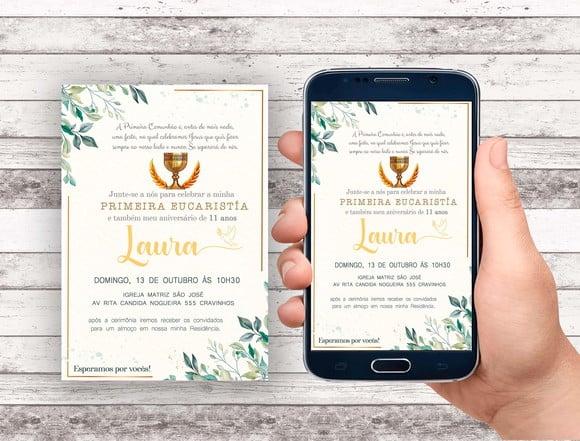 Convite Virtual - Primeira Eucaristia