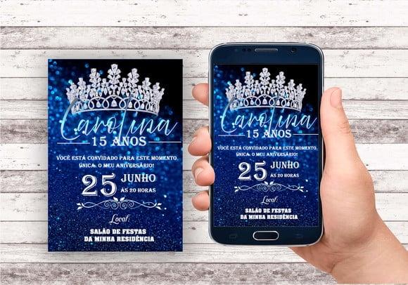 Convite Virtual - Princesa 15 Anos