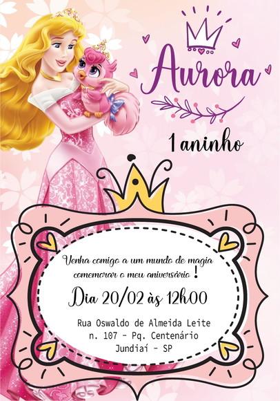 Convite Virtual - Princesa Aurora