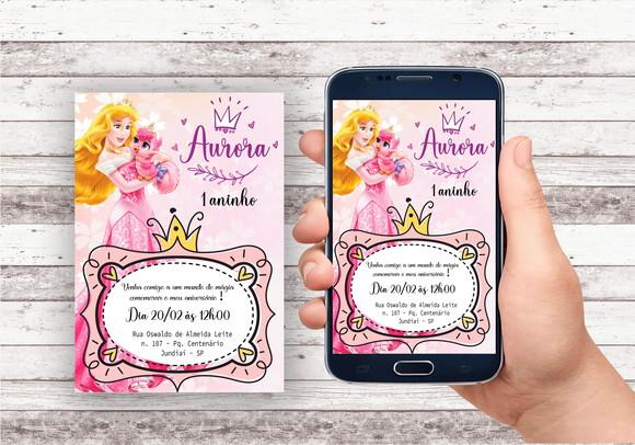 Convite Virtual - Princesa Aurora