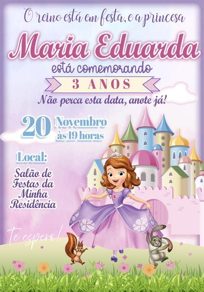 Convite Virtual - Princesa Sofia 02