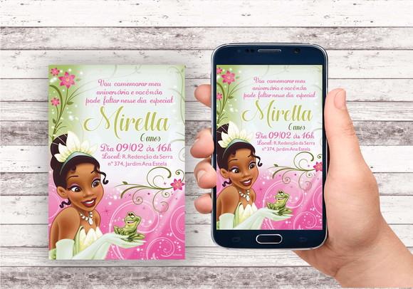 Convite Virtual - Princesa Tiana