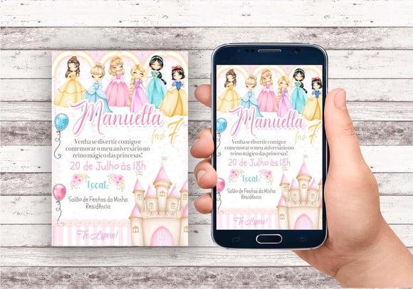 Convite Virtual - Princesas Disney 02