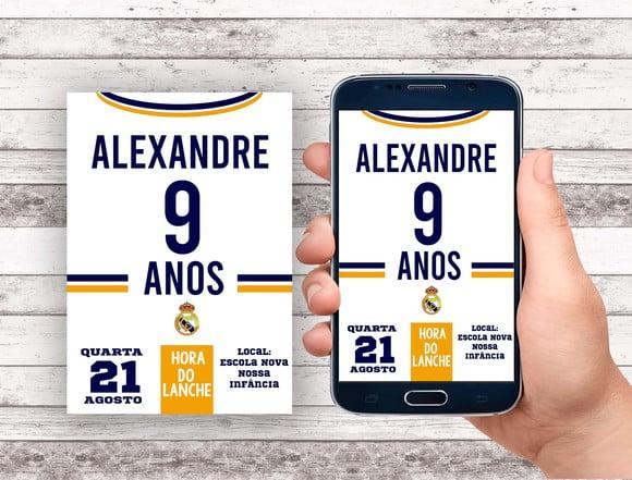 Convite Virtual - Real Madrid Camisa